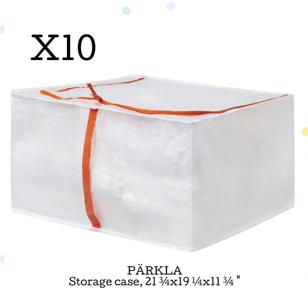 White and Orange Storage Case
